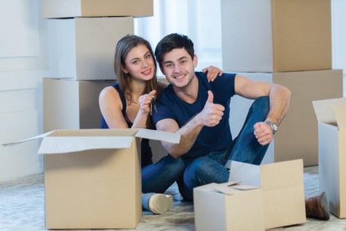 Secure storage unit with labelled boxes